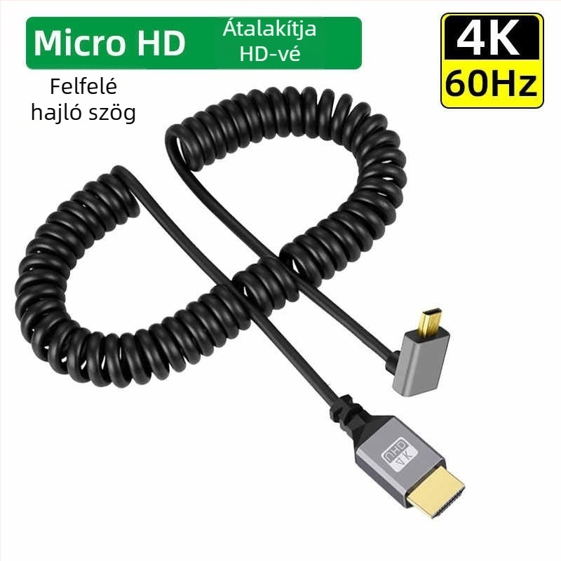 Imison/Emison x099 Mini HDMI to HDMI 2.0 behajtható kábel mikro DSLR kamerához, oxigénmentes réz, aranyozott érintkezők, hossz 1,5 m, modell x099
