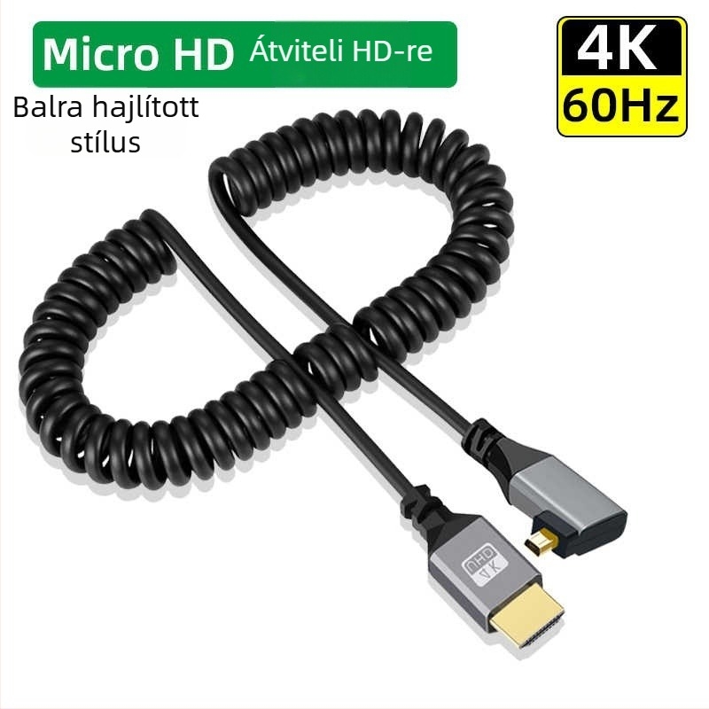 Imison/Emison x099 Mini HDMI to HDMI 2.0 behajtható kábel mikro DSLR kamerához, oxigénmentes réz, aranyozott érintkezők, hossz 1,5 m, modell x099