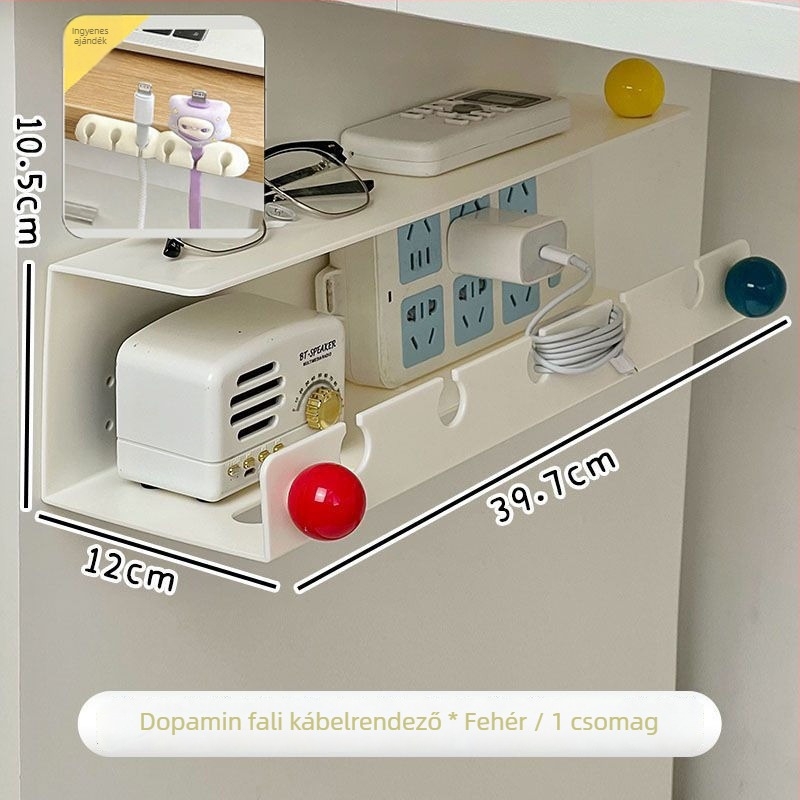 Fali konnektor tartó és kábel rendező