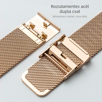 Rozsdamentes acél Milanese hálószíj Huawei GT2 / GTR2 számára, dupla csattal