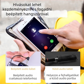 Vízálló telefonos táska érintőképernyővel, átlátszó PVC tok, két telefon fér el úszáshoz és merüléshez