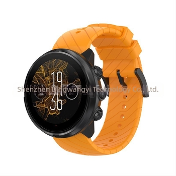 Twill mintázatú szilikon óraszíj Suunto 9, Suunto D5 és Suunto7 modellhez