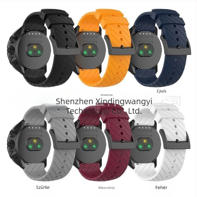 Twill mintázatú szilikon óraszíj Suunto 9, Suunto D5 és Suunto7 modellhez