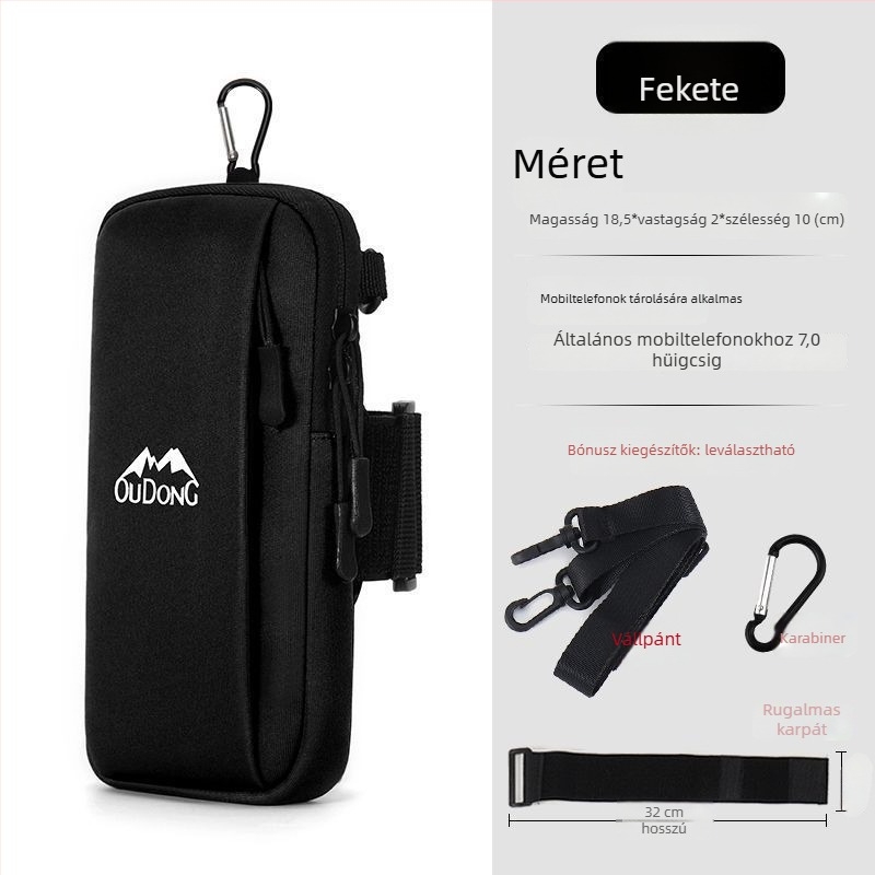 Nylon karra illeszkedő telefon-tartó futáshoz — férfiaknak, téli sportokhoz