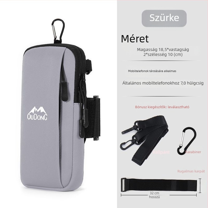 Nylon karra illeszkedő telefon-tartó futáshoz — férfiaknak, téli sportokhoz