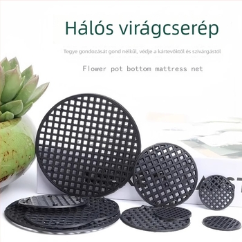 Műanyag virágcserép-háló aljzat — három darabos készlet, kertészkedéshez