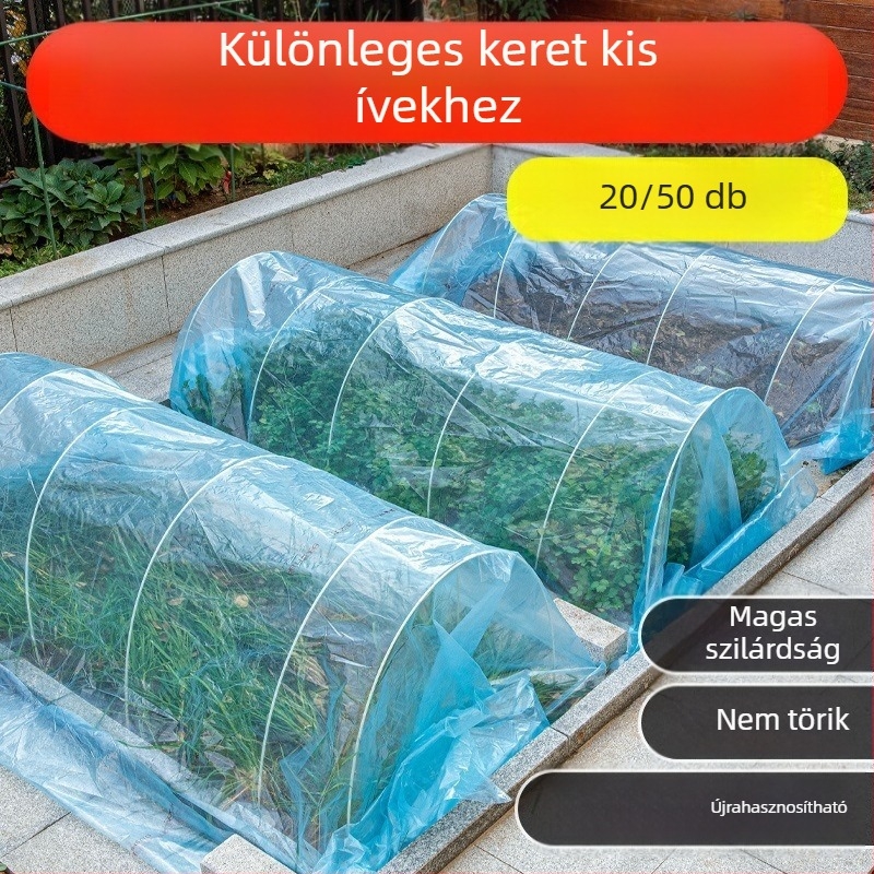 Íves üvegházkeret, üvegszálas rudak és kiegészítők, háromrészes készlet mezőgazdasági ültetéshez