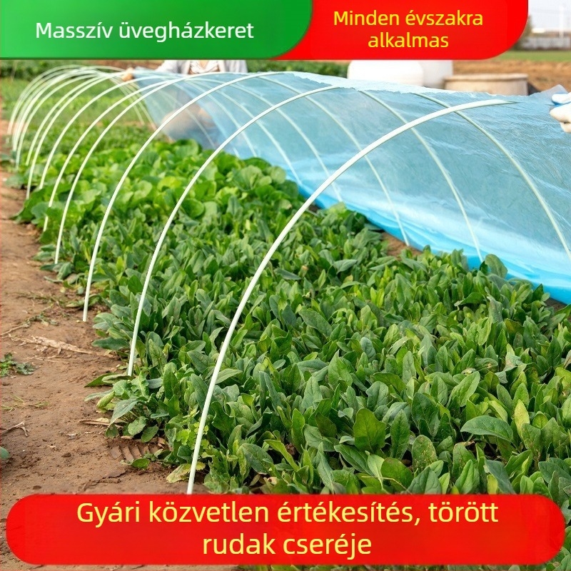 Íves üvegházkeret, üvegszálas rudak és kiegészítők, háromrészes készlet mezőgazdasági ültetéshez