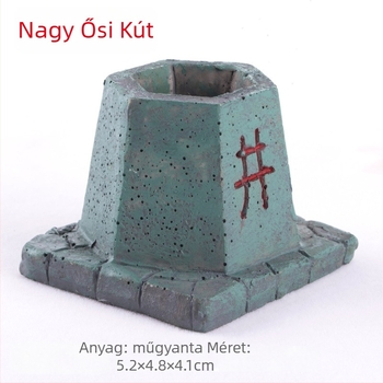 Gyanta mini tájkép bonsai dísz, ház motívumos dekoráció, modern minimalizmus