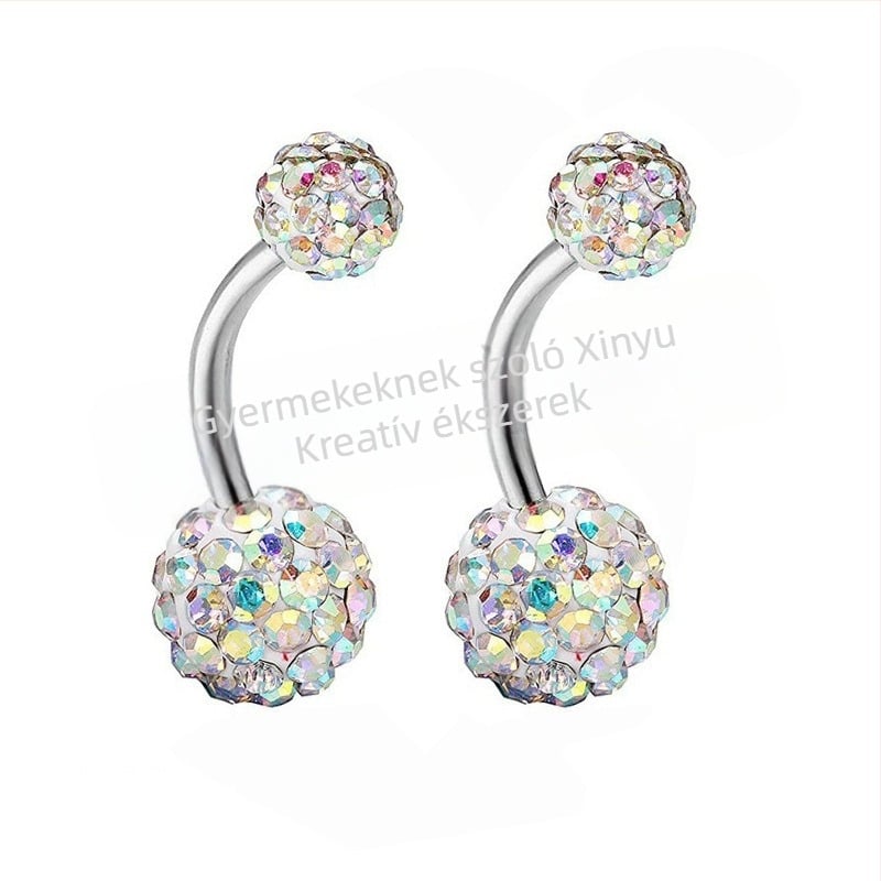 Köldökgyűrű rozsdamentes acélból – uniszex divat OL, betűk/szöveg stílus, személyre szabható