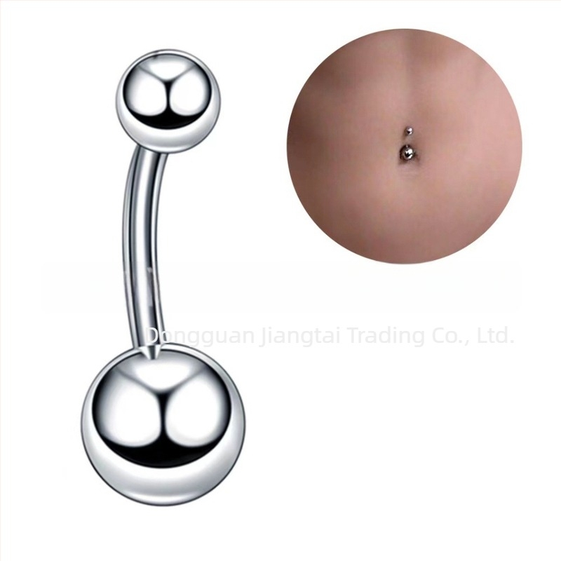 Köldökgyűrű titániumötvözetből, geometriai dizájn, polírozott felület, G23 tisztaság, uniszex