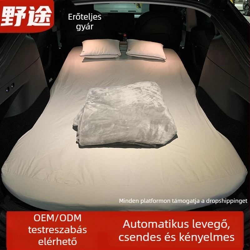 Autókempingre tervezett felfújható ágy, modell B002 | Wild Road, 4 kg, max teherbírás 1000 kg, felület kompozit szövettel
