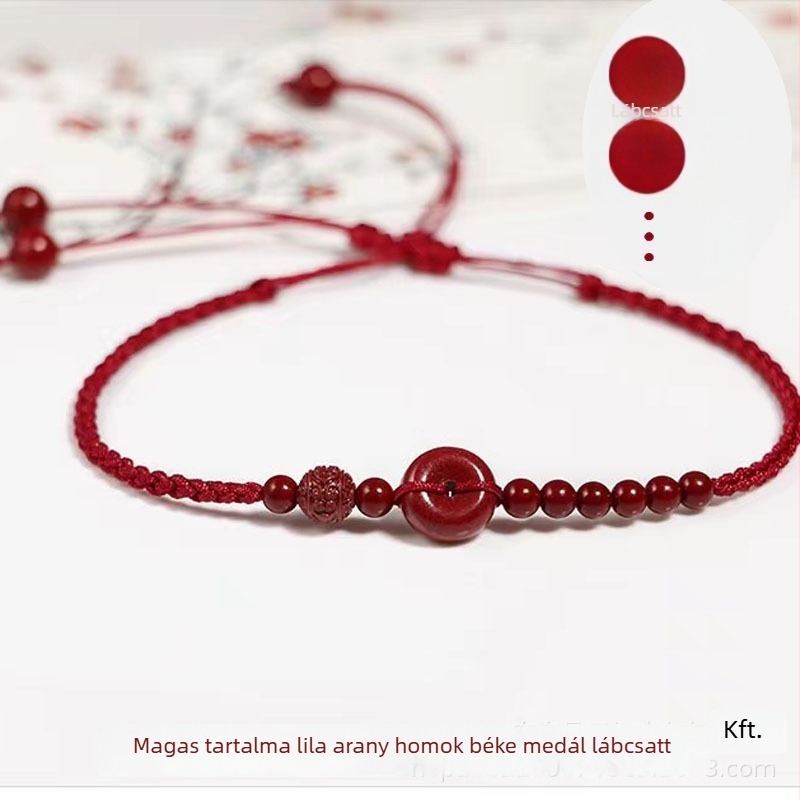 Cinabár bokalánc, uniszex stílus, gyöngyös kiemelés, nyári trend, magas minőség érzet