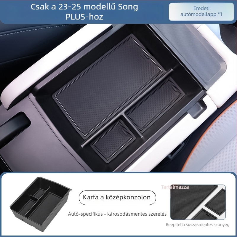 BYD Song Plus DM-I könyöktámasz tároló, központi konzol szervező, Anyag: Egyéb; Márka: Bottled West; Kompatibilis modellek: Alapértelmezett tétel