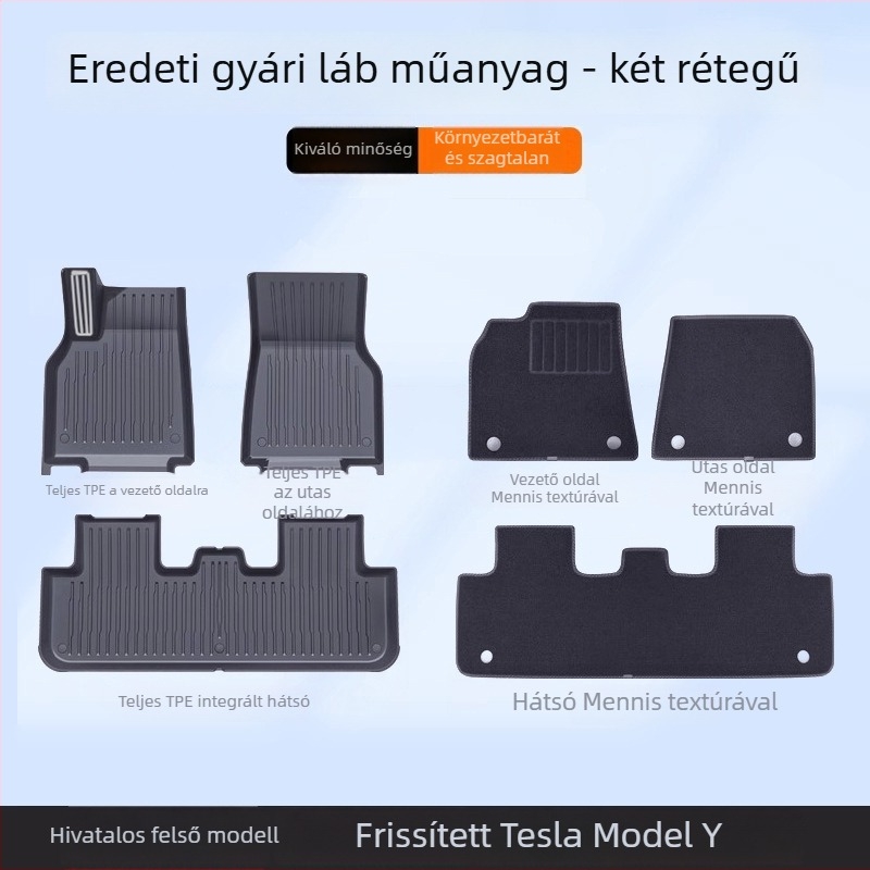 Tesla Model Y és Model 3 teljes lefedettségű lábtakarók – TPE/műanyag gumi, Cheyoubao