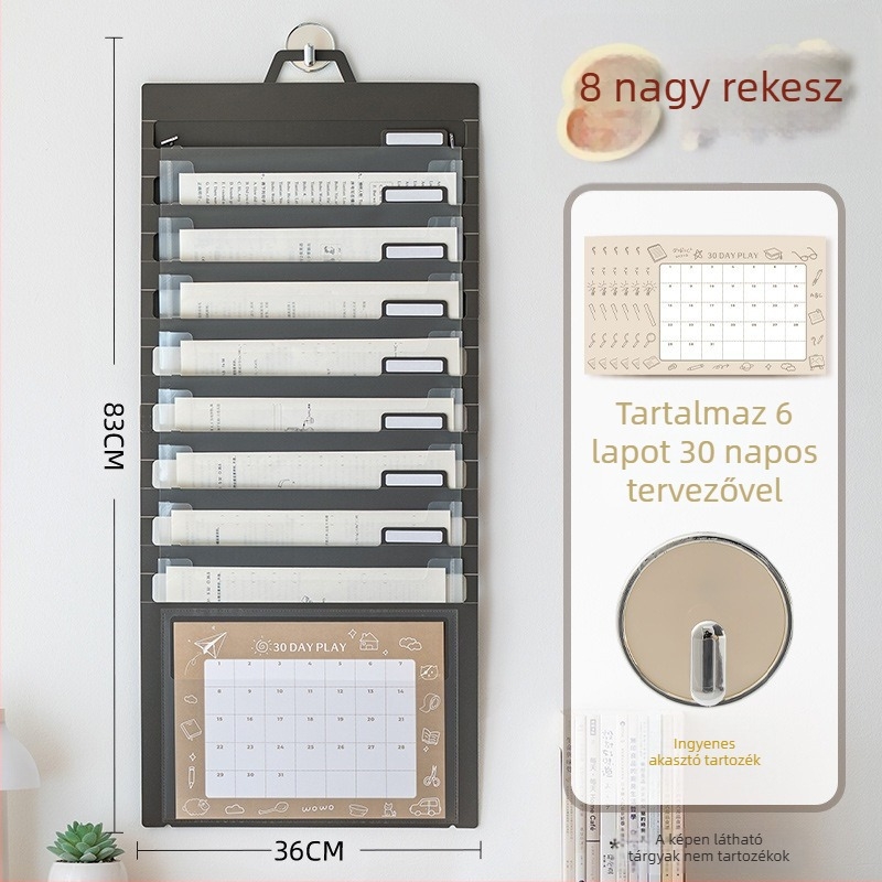 Átlátszó hajtogatható fájl tasak, PP anyagból, zsinóros zárású