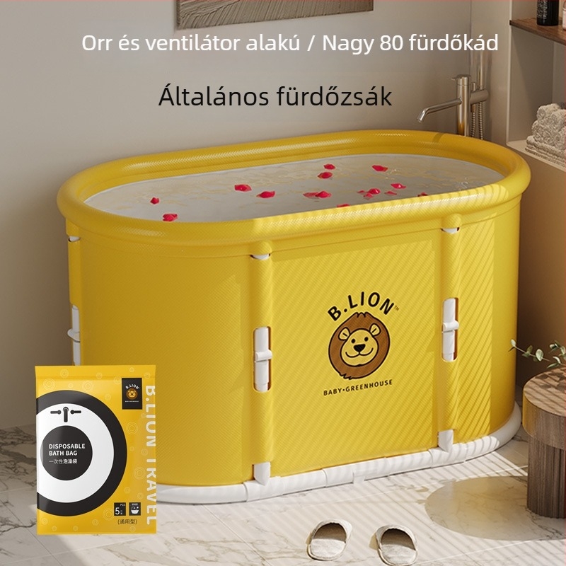 MANDLA összecsukható ovális fürdőkáda felnőtteknek – PVC