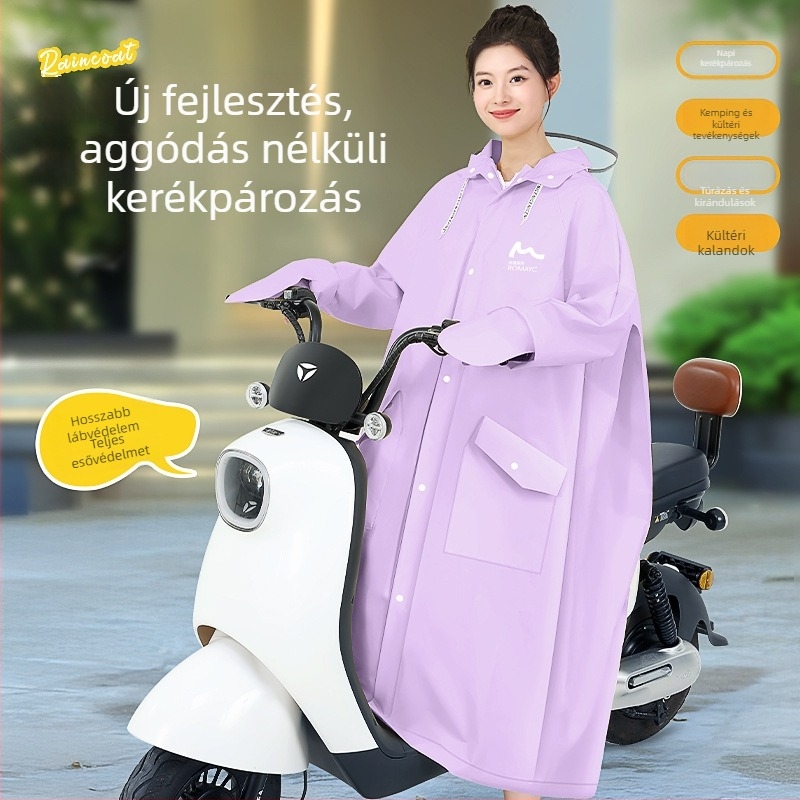 Esőkabát, repülőcsésze-stílusú, vastag anyag, logónyomtatás megengedett (felnőtt, egy személy)