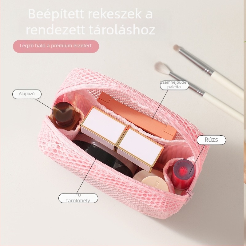Hálós sminktáska rúzsoknak, ultrakönnyű, kopásálló, japán stílus, modell WGDFB01
