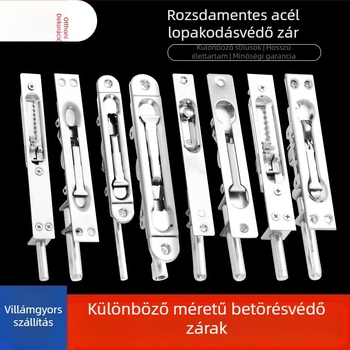 Rozsdamentes acél ajtózár – Típus A, Modell: Latch, Felületkezelés: huzalt vont, Stílus: modern egyszerű