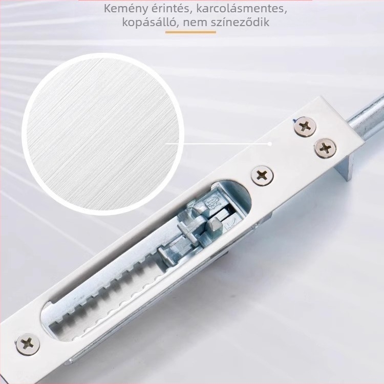 Rozsdamentes acél ajtózár – Típus A, Modell: Latch, Felületkezelés: huzalt vont, Stílus: modern egyszerű