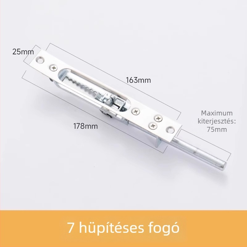 Rozsdamentes acél ajtózár – Típus A, Modell: Latch, Felületkezelés: huzalt vont, Stílus: modern egyszerű