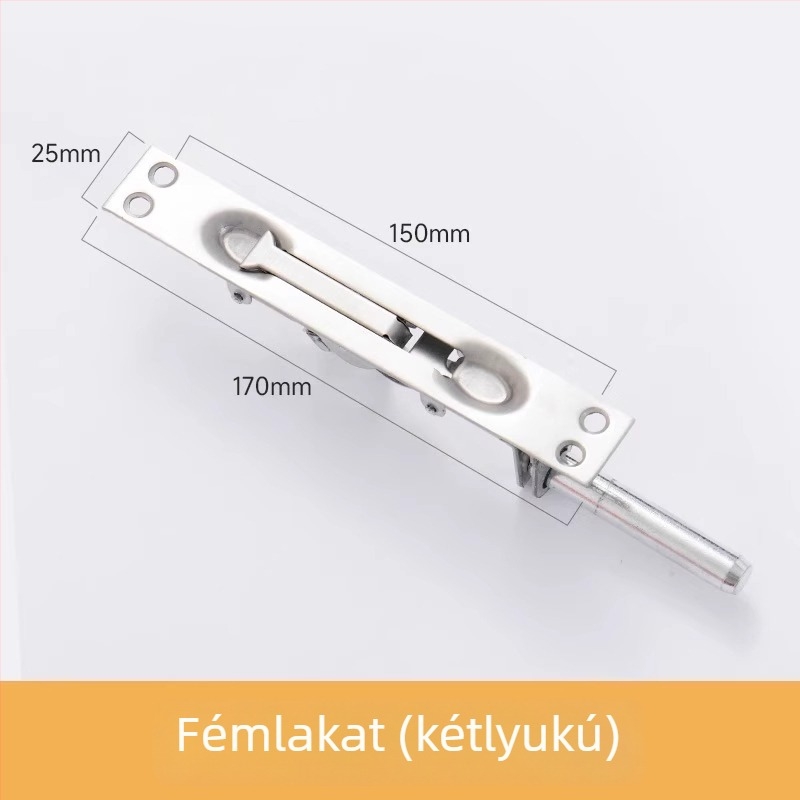 Rozsdamentes acél ajtózár – Típus A, Modell: Latch, Felületkezelés: huzalt vont, Stílus: modern egyszerű