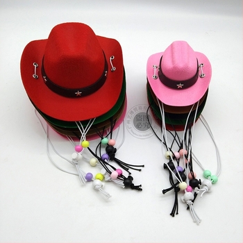 Állatjáték: Cowboy kalap macskáknak és kutyáknak, mini gyöngyös sapka, egész éves használatra