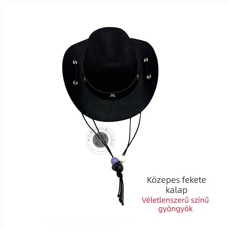 Állatjáték: Cowboy kalap macskáknak és kutyáknak, mini gyöngyös sapka, egész éves használatra