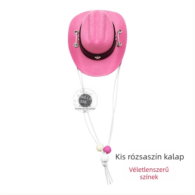 Állatjáték: Cowboy kalap macskáknak és kutyáknak, mini gyöngyös sapka, egész éves használatra