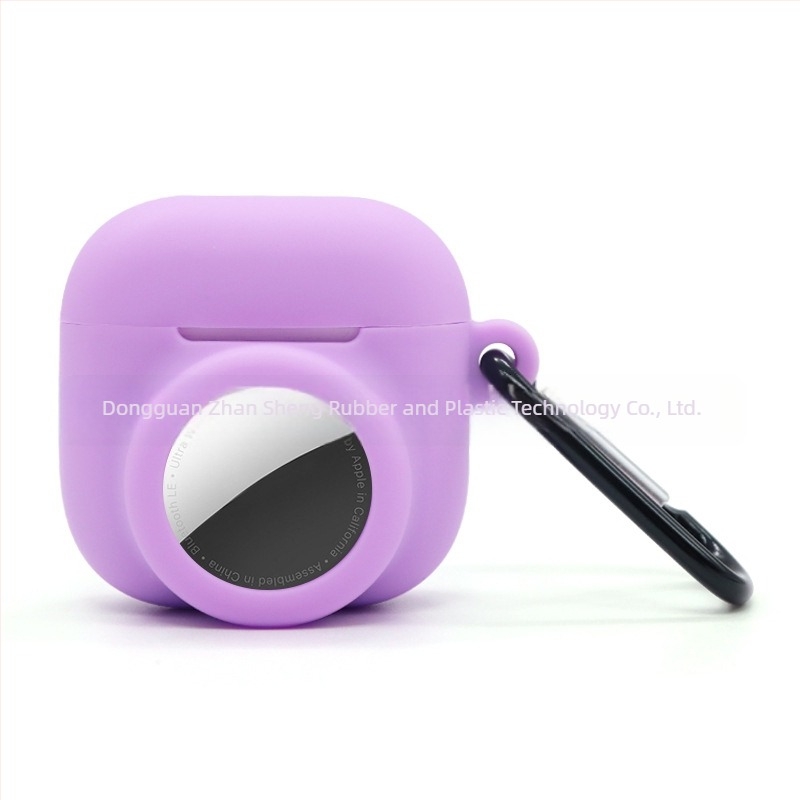 AirPods 4-hoz 2 az 1-ben szilikon védőtok, Apple Bluetooth fejhallgató és AirTag nyomkövető