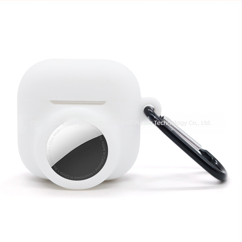 AirPods 4-hoz 2 az 1-ben szilikon védőtok, Apple Bluetooth fejhallgató és AirTag nyomkövető