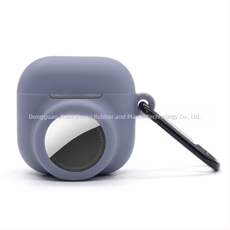 AirPods 4-hoz 2 az 1-ben szilikon védőtok, Apple Bluetooth fejhallgató és AirTag nyomkövető