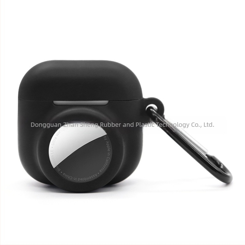 AirPods 4-hoz 2 az 1-ben szilikon védőtok, Apple Bluetooth fejhallgató és AirTag nyomkövető