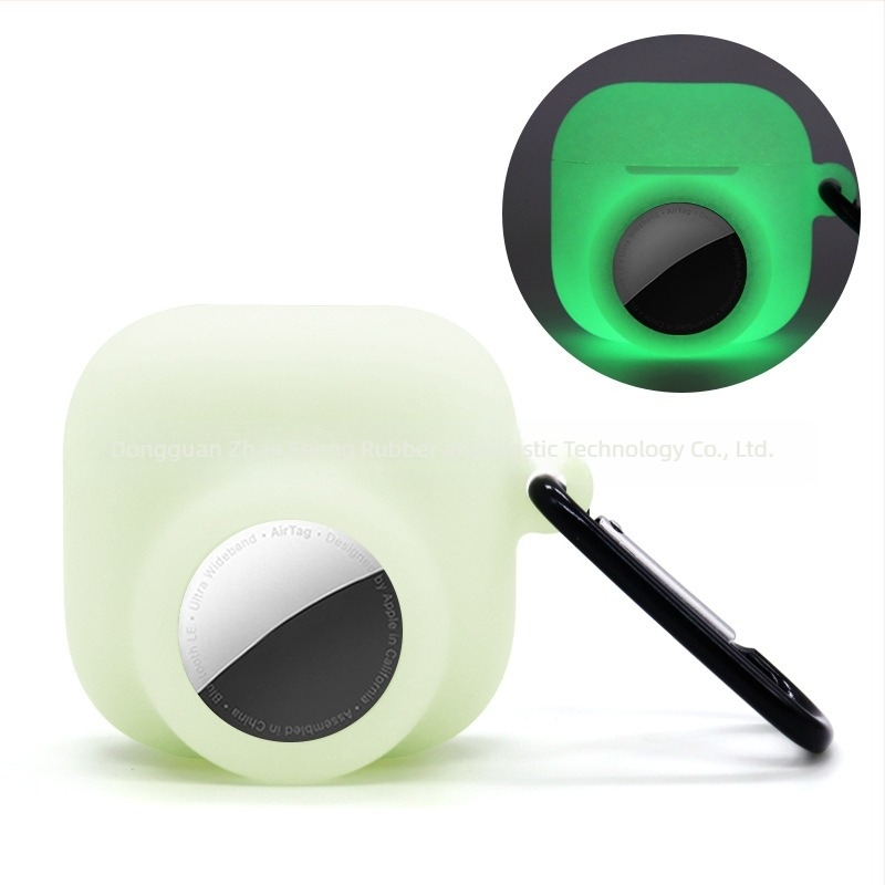 AirPods 4-hoz 2 az 1-ben szilikon védőtok, Apple Bluetooth fejhallgató és AirTag nyomkövető