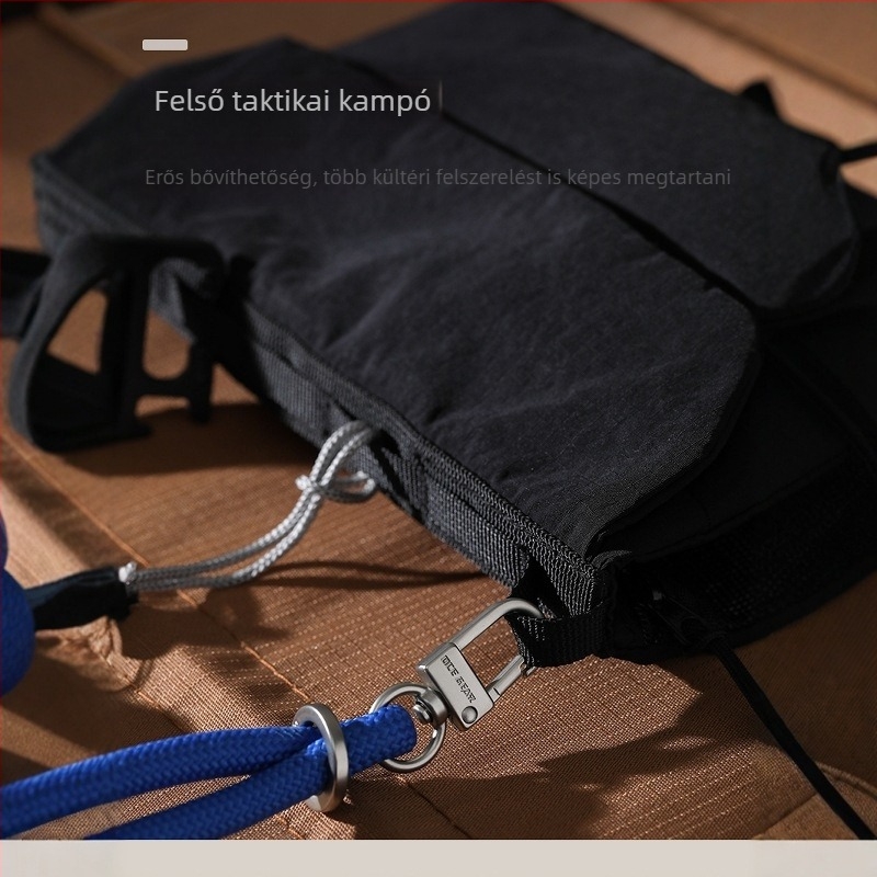 Férfi dokumentum crossbody táska – anti-theft, PU anyag, nylon bélés, 2024 nyár