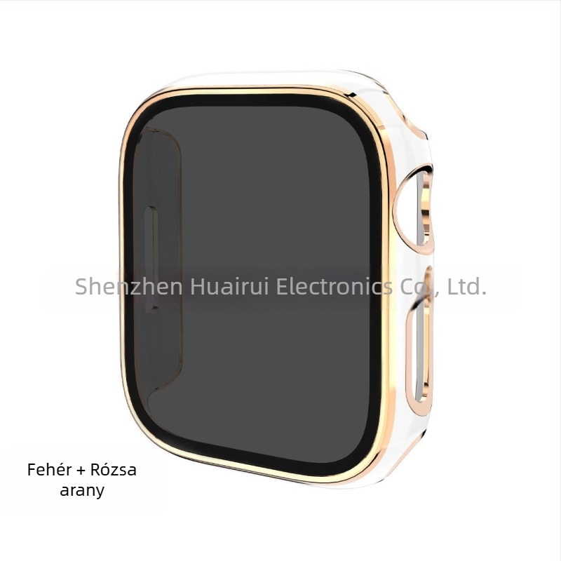 Apple Watch védőtok PC alapanyagból, magánéletvédelmi dizájnnal és elektroplatinált felülettel