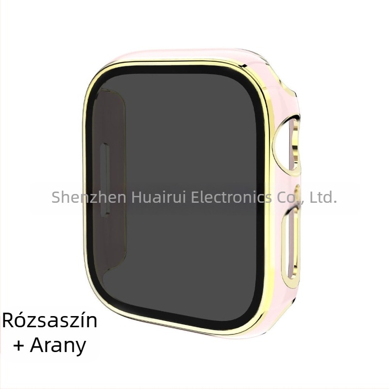 Apple Watch védőtok PC alapanyagból, magánéletvédelmi dizájnnal és elektroplatinált felülettel