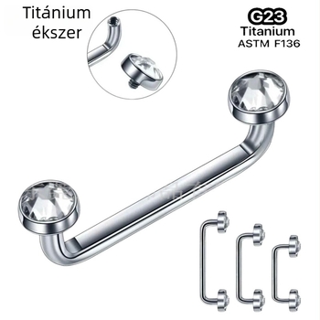 Dreamlee Titánium Csontnail Graft Ékszer – Uniszex Geometriai Formájú Implantátum Piercing, Cseh Gyémánt, Tisztaság G23, Polírozott Felület