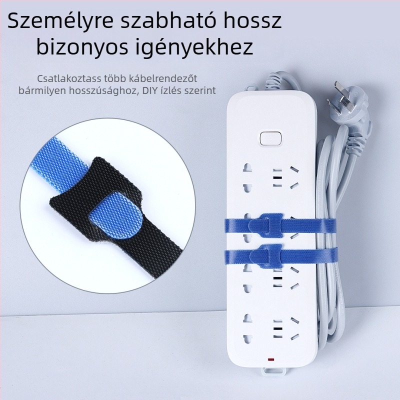 Velcro kábelrögzítő, nylon, számítógép-kábelekhez és otthoni használatra, márka LTS