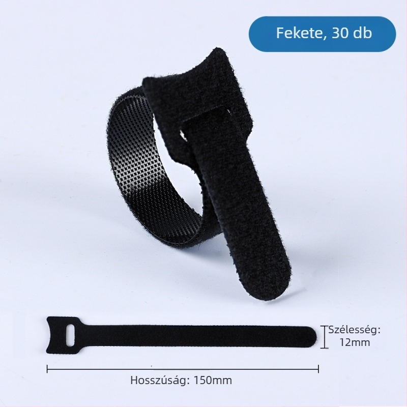 Velcro kábelrögzítő, nylon, számítógép-kábelekhez és otthoni használatra, márka LTS