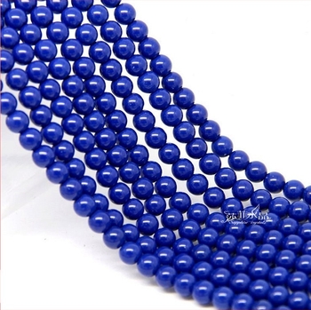 7A osztályú szintetikus lápisz lazuli kristály gyöngyök, polírozott, szabadon fűzhető, DIY