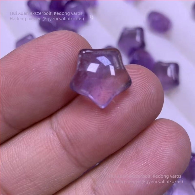 Csillag alakú ametisztdarab gyöngyök, DIY lazagyöngyök, tömeges csomagolás, 2025 ősz