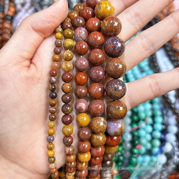 Természetes vörös achát gyöngyök DIY ékszerekhez – félkész karkötő alkatrészek Buddhista gyöngyökkel