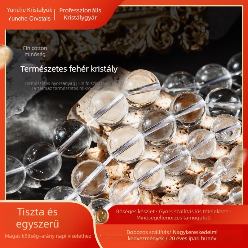 Fehér kristály szórt gyöngyök | DIY stílus, márka Cloud Clear Crystal, zsinór hozzá, tömeges csomagolás