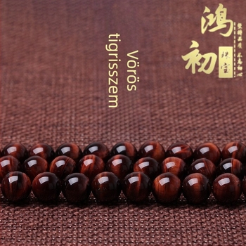 Ékszergyöngyök – Tiger Eye Stone, polírozott, Hongchu