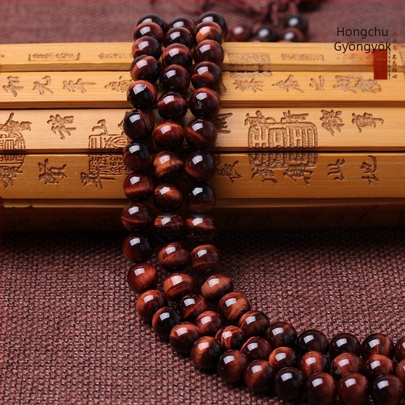 Ékszergyöngyök – Tiger Eye Stone, polírozott, Hongchu