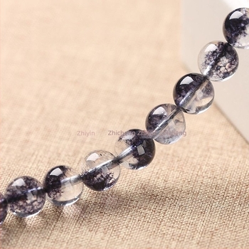 Szabad üveggyöngyök Crackle Crystal hatású, kerek formájú, természetes stílus