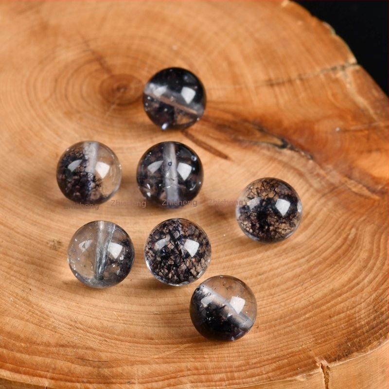 Szabad üveggyöngyök Crackle Crystal hatású, kerek formájú, természetes stílus