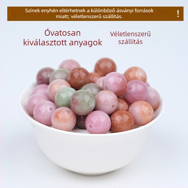 DIY achát gyöngy készlet karkötőhöz – elektroplatált, félig kész gyöngyök